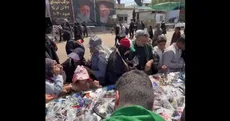 موکب توزیع رایگان عینک آفتابی برای زائران اربعین